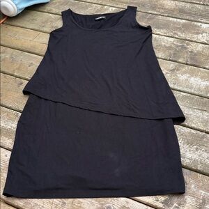 MIIK Black Sleeveless Layered Dress size M